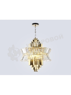 Люстра Ambrella light LH41023/18 BS/CL латунь/прозрачный E14*18 max 40W D700*750