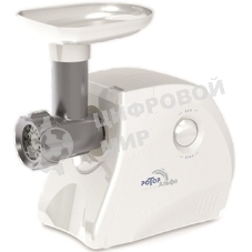 Мясорубка электрическая Ротор Альфа ЭМШ 35/250-1 белый, 1500 Вт, 0.6 кг/мин, защита от перегрузки, насадки - 2