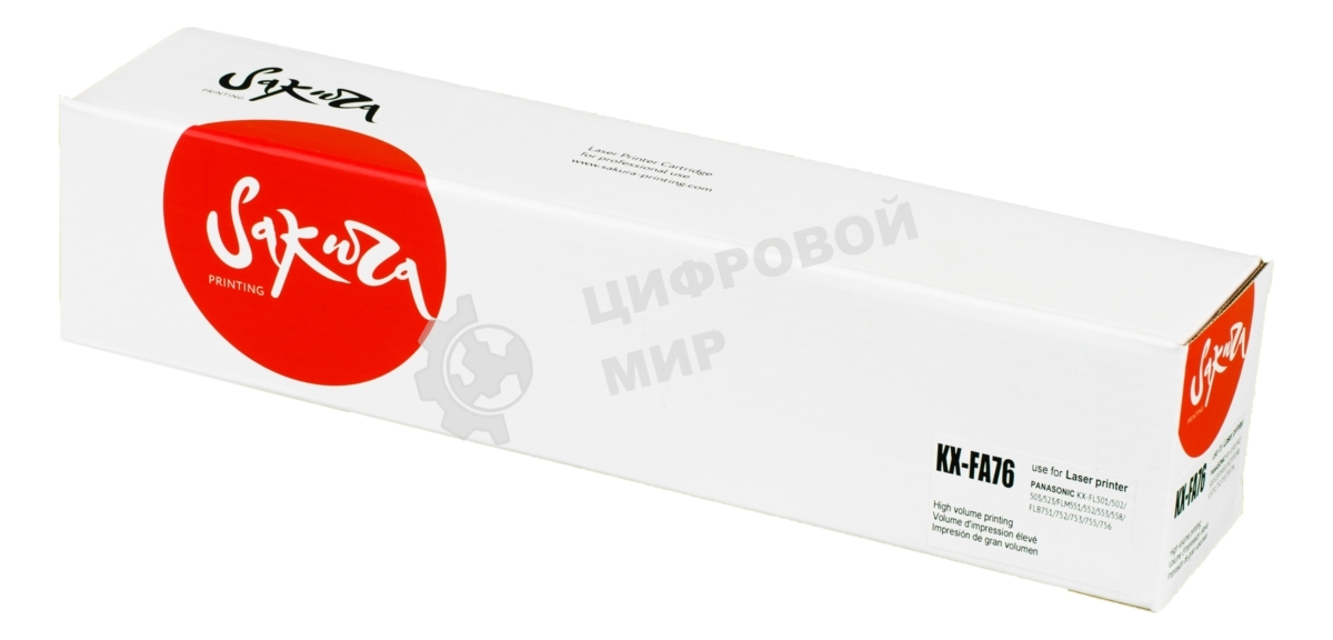 Картридж Sakura KXFA76 для Panasonic KX-FL501/502/503/M553RU, черный, 2 000 к.