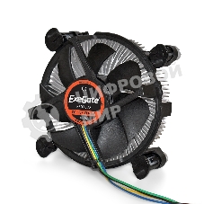 Кулер для процессора ExeGate EЕ97378 черный, 92 мм, алюминий/медь, 2400 об/мин, 23 дБ, 4 pin, 95 Вт, 60 мм