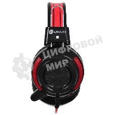 Наушники Oklick HS-G300 черный/красный 2.2 м мониторы оголовье (AH-V1)