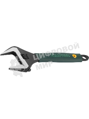 Ключ разводной KRAFTOOLCr-V,фосфатир,эргоном рукоятка из эластомера,увелич зев,угол наклона губок 15град,250мм/10