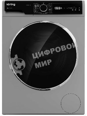 Стиральная машина Korting KWD 58L1496S серебристый, загрузка фронтальная 9 кг, 1400 об/мин., класс: А