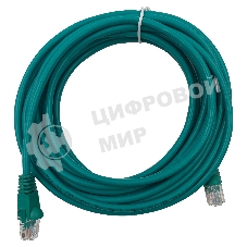 Патч-корд Buro UTP 4 пары cat.5e CCA molded 5м зеленый RJ-45 (m)-RJ-45 (m)