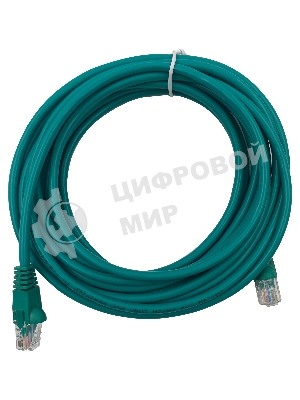 Патч-корд Buro UTP 4 пары cat.5e CCA molded 5м зеленый RJ-45 (m)-RJ-45 (m)