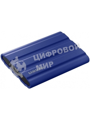 Внешний SSD Samsung T7 Shield, 1TB, USB 3.2 Gen 2 Type-C, R/W 1050/1000, синий