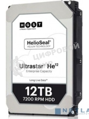 Жесткий диск WD Original SAS 3.0 12Tb 0F29532 HUH721212AL5204 Ultrastar DC HC520 (7200rpm) 256Mb 3.5