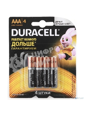 Батарея Duracell Basic CN LR03-4BL AAA (4шт)