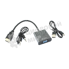 Переходник с кабелем HDMI на VGA плюс аудио и питание