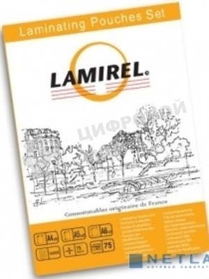 Пленка для ламинирования Lamirel, набор А4, A5, A6 по 25 шт., 75 мкм, 75 шт. в упаковке