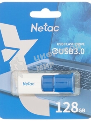 Флешка USB Netac U182 красный USB 3.0 Flash 128Gb, NT03U182N-128G-32RE, выдвижной