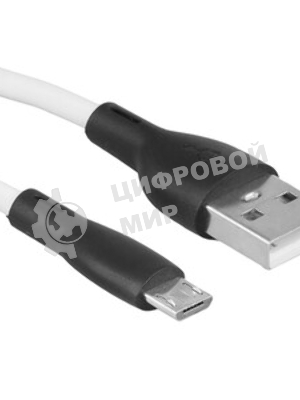 Кабель PERFEO USB2.0 A вилка - Micro USB вилка, белый, 2 м., бокс (U4011)