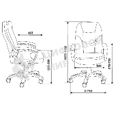 Кресло руководителя Бюрократ CH-868N NE-15 темно-коричневый, искусственная кожа, крестовина пластик