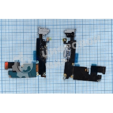 Шлейф разъема питания с аудио-разъемом для iPhone 6 Plus серый