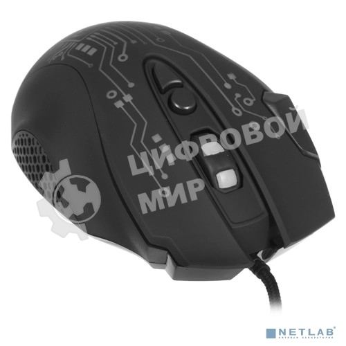 Мышь проводная SVEN RX-G715 черный, 3200 dpi, USB, кнопки - 8