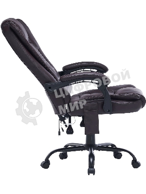 Кресло Cactus CS-CHR-OC03M-BR темно-коричневый, экокожа, подголовник