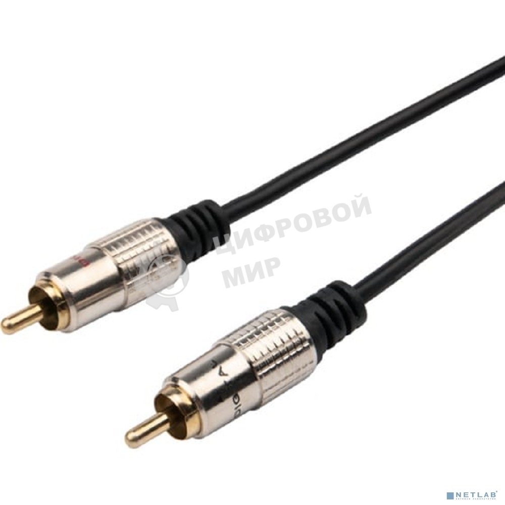 Шнур Rexant Стерео 3,5 мм - 2 RCA длина 1,5 метра (GOLD-металл)