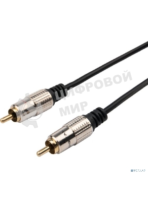 Шнур Rexant Стерео 3,5 мм - 2 RCA длина 1,5 метра (GOLD-металл)