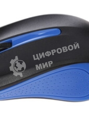 Мышь беспроводная Oklick 485MW черный/синий, 1200 dpi, радиоканал, USB, кнопки - 3