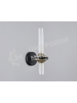 Настенный светильник Ambrella light LH55355/2 BK/CGD/CL черный/золото/прозрачный G9/2 max 30W 150*100*320