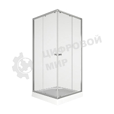 Душевой уголок BAU Stil Hit с поддоном 80x80х195, прозрачное закаленное стекло, хромированный профил