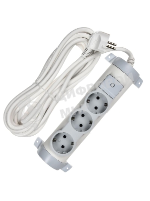 Удлинитель У03К 3 места 2P+PE 5м 3х1,5мм2 16А белый COMFORT