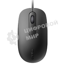Мышь Rapoo N200 черный оптическая (1600dpi) USB (2but)