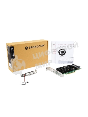Адаптер HBA SAS 9400-16i SGL (05-50008-00), PCIe 3.1 x8 LP, Tri-Mode SAS/SATA/NVMe 12G HBA, 16port(2*int SFF8643), 3416 IOC