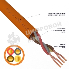 Кабель огнестойкий Rexant КПСнг(А)-FRHF 2x2x0,50 мм², бухта 200 м