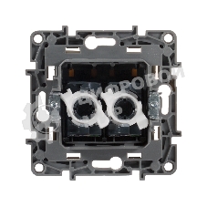 Двойная розетка RJ 45 - категория 5е - UTP - Etika - слоновая кость