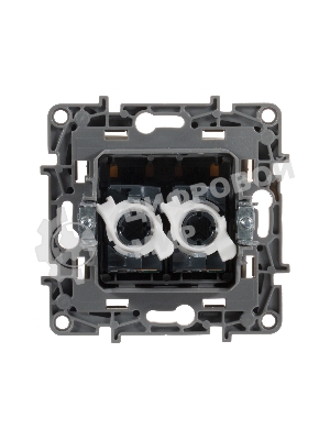 Двойная розетка RJ 45 - категория 5е - UTP - Etika - слоновая кость