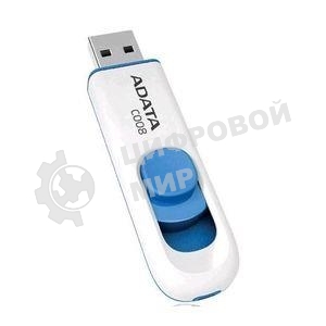 Флешка USB ADATA C008 (AC008-16G-RWE), 16Gb, USB 2.0, R/W 15/5, белый/синий