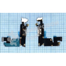 Шлейф разъема питания с аудио-разъемом для iPhone 6 Plus белый