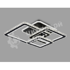 Управляемый светодиодный светильник Ambrella light FA1733/3 BK/CH черный/хром 145W 3000K/4200K/6400K 670*510*150 (ПДУ РАДИО 2.4G)