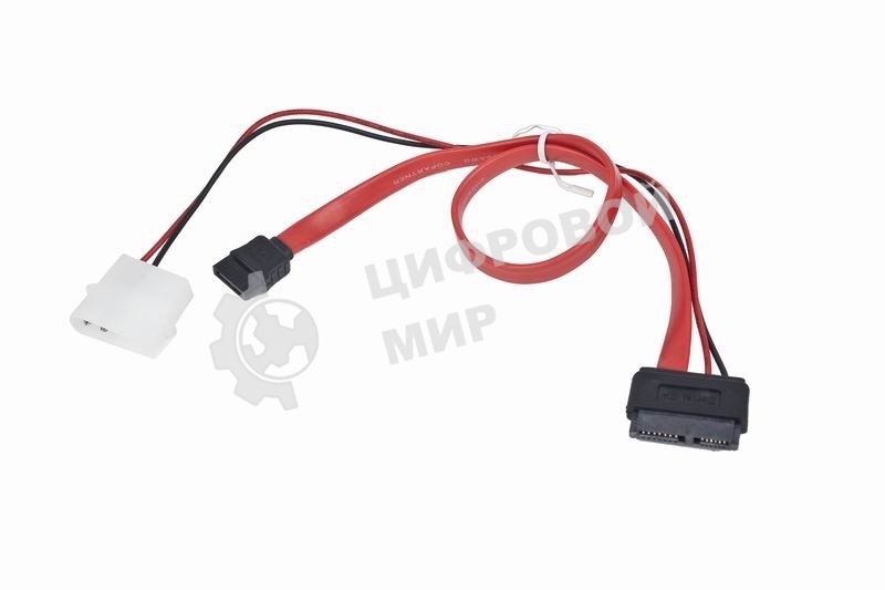 Кабель Gembird/Cablexpert Combo miniSATA, molex+SATA/miniSATA, 6pin+7pin, (длина инт-50 см, пит-30 см)