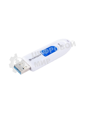 Флешка USB Transcend JetFlash 790 (TS32GJF790W), 32Gb, USB 3.0, R/W 90/40, белый/синий