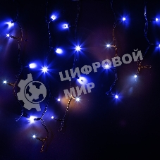 Гирлянда Neon-night Айсикл (бахрома) светодиодный, 4,0 х 0,6 м, с эффектом мерцания, черный провод 