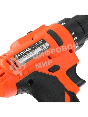 Дрель-шуруповерт Patriot BR 187UES, 18 В, 2 Ач, 25 Нм, щеточный