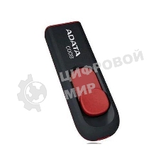 Флешка USB ADATA Classic C008 (AC008-16G-RKD), 16Gb, USB 2.0, R/W 30/6, черный/красный