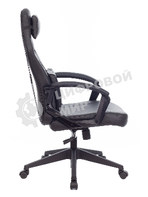 Кресло Zombie DRIVER черный, экокожа, 120 кг, механизм качания