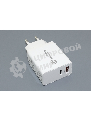 Блок питания (сетевой адаптер) Amperin USB-А, USB-C (YDS-TC045-011) 45W, белый