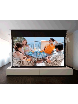 Экран для проектора S'OK SCPSMC-266X150ED45GF для встраивания в потолок моторизованный 120'' с боковым натяжением, полотно Grey Fiberglass, экстрадроп 45см