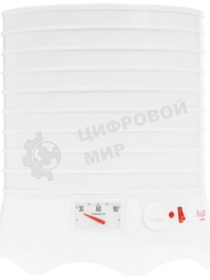 Сушилка для овощей и фруктов Мастерица EFD-0602VM 6 белых поддонов + 2 прозрачных поддона + поддон д/пастилы в подарок, D 31.6 см