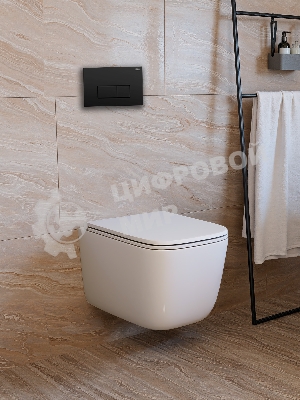 Инсталляция с унитазом комплект BAU NEO 6 в 1: унитаз подвесной безободковый торнадо Bau Dream 51х35, быстросъемное сиденье микролифт, кнопка смыва BAU Hotel, черный матовый