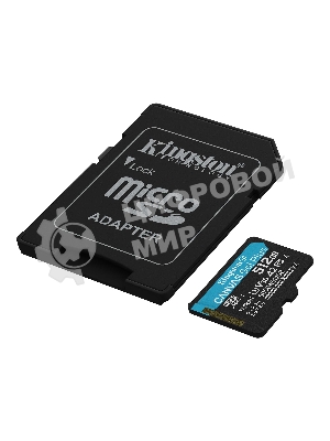 Флеш карта microSDXC 512Gb Kingston SDCG4/512Gb Canvas Go! Plus V10 A2 + adapter