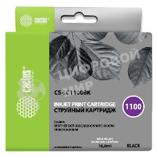 Картридж струйный Cactus CS-LC1100BK черный (16 мл) для Brother DCP-385c/6690cw/MFC-990/5890/5895/6490