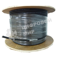 Кабель сетевой UTP 4 пары cat5E solid 0.50мм CCA 305м черный outdoor