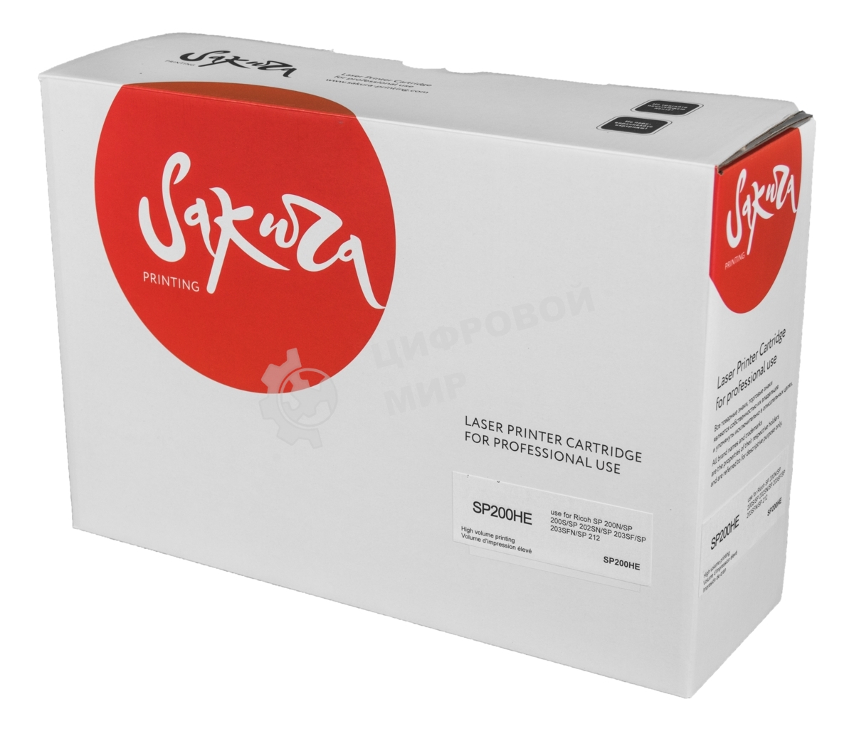 Картридж Sakura SP200HE для Ricoh SP 200N/SP 200S/SP 202SN/SP 203SF/SP 203SFN/SP 212, черный, 2 600 к.