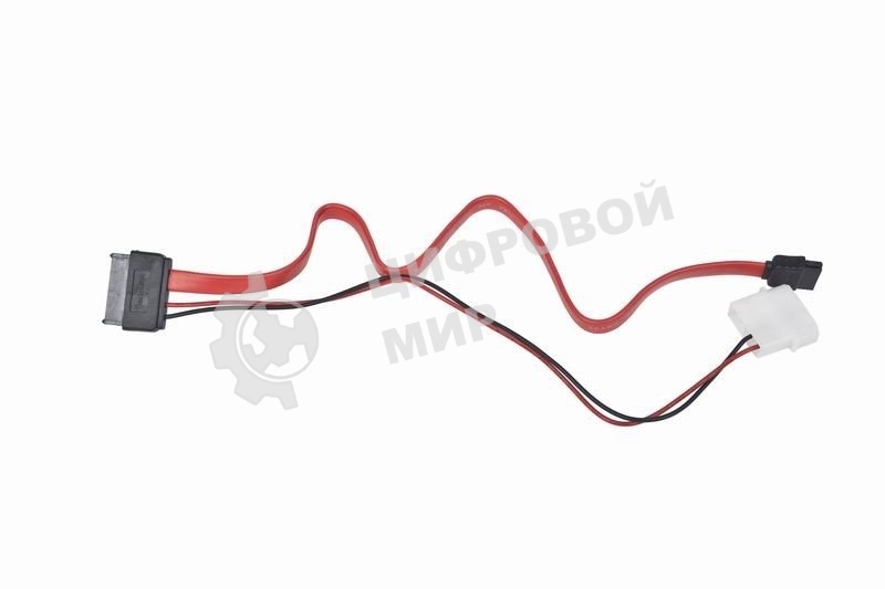Кабель Gembird/Cablexpert Combo miniSATA, molex+SATA/miniSATA, 6pin+7pin, (длина инт-50 см, пит-30 см)