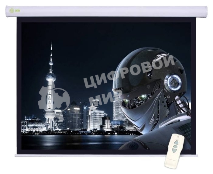 Экран Cactus 124.5x221 см Motoscreen CS-PSM-124x221 16:9 настенно-потолочный рулонный белый (моторизованный привод)
